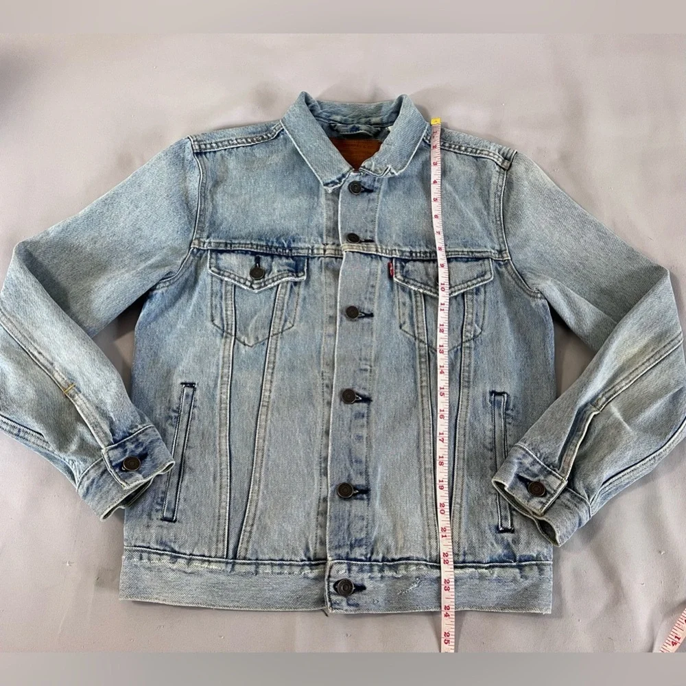 Levis Jacket Mens Sz Small Blue Vintage Premium Jean‎ Denim Trucker Cotton